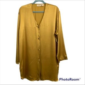 Victoria’s Secret Vintage Gold Label Silk Sleep Shirt Size M/L